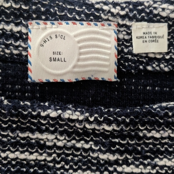 Postmark Blue Marled Lace Sleeve Tee Size Small - Picture 5 of 7